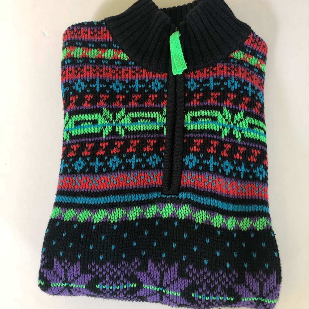 Men’s Blue Squares Ski Sweater - Picture 1 of 7